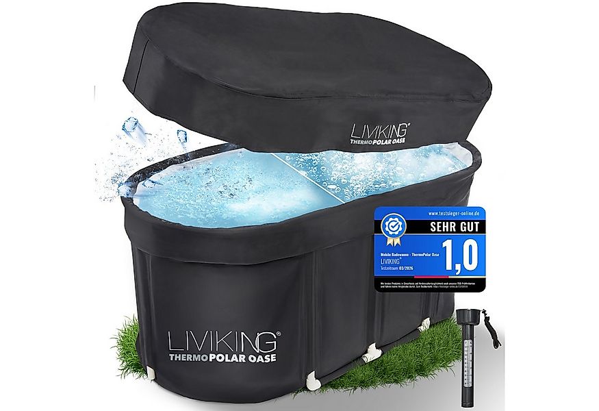 LIVIKING® Badewanne faltbar & Eisbad - 120cm KOMFORT - mobile Outdoor Badew günstig online kaufen