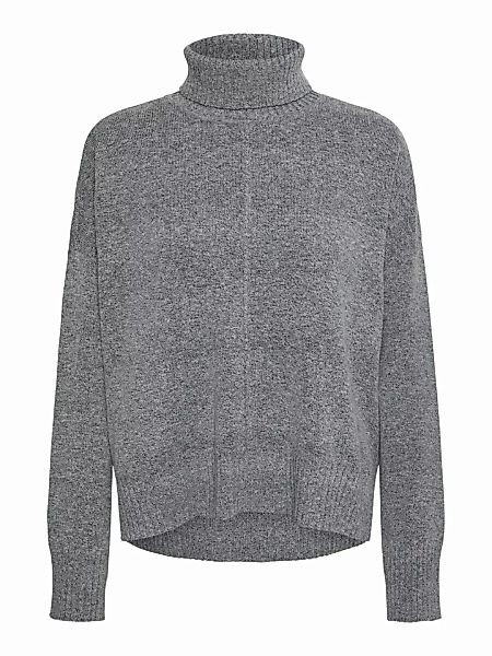 Noisy May Ian Roll Neck Pullover XL Medium Grey Melange günstig online kaufen