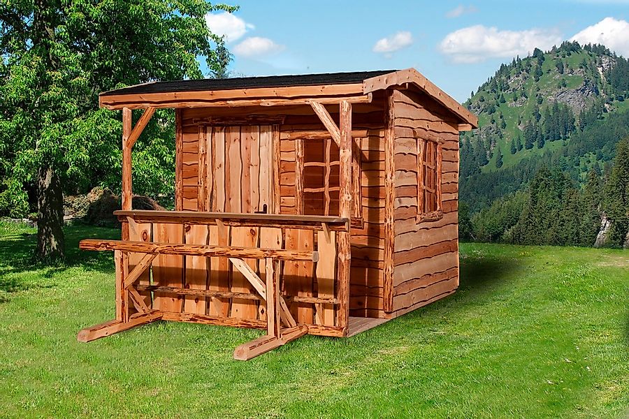 Weka Holz-Gartenhaus Nature Satteldach Unbehandelt 300 cm x 400 cm günstig online kaufen