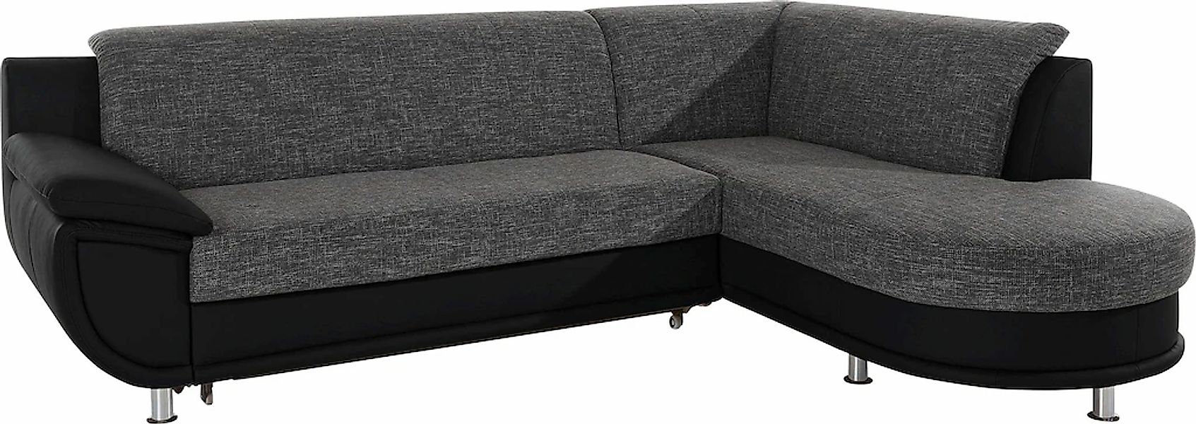 TRENDMANUFAKTUR Ecksofa »Rondo 3, zeitlos und bequem, Materialmix, breite A günstig online kaufen