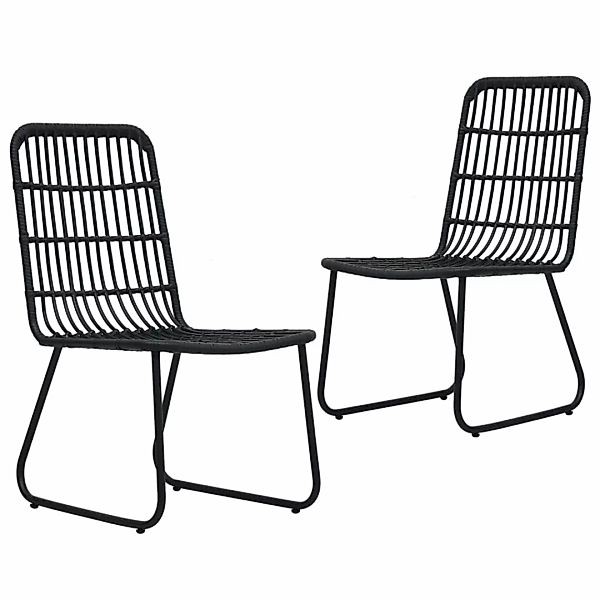 3-tlg. Garten-essgruppe Poly Rattan Und Glas günstig online kaufen