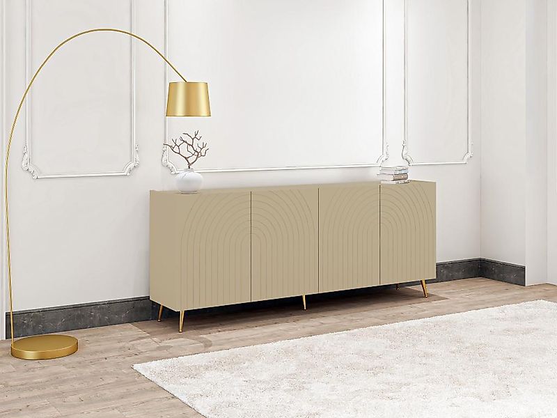 Sideboard mit 4 Türen - Beige - NORSIM von Pascal Morabito günstig online kaufen