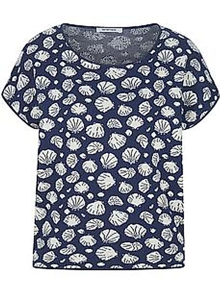 Rundhals-Pullover aus 100% SUPIMA®-Baumwolle Peter Hahn blau günstig online kaufen