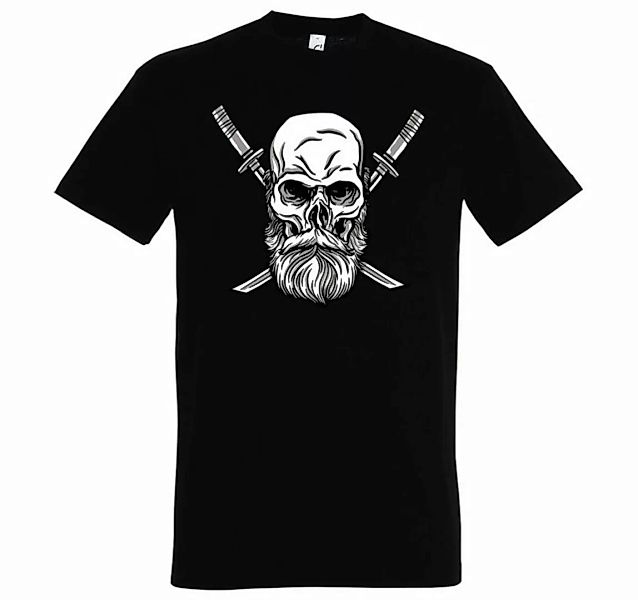 Youth Designz T-Shirt Schädel Katana Herren Shirt mit trendigem Frontrpint günstig online kaufen