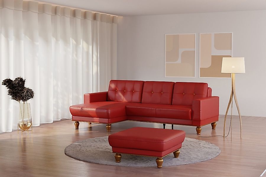 sit&more Ecksofa "Orient 5 L-Form" mit Strass-Stein, wahlweise mit Bettfunk günstig online kaufen