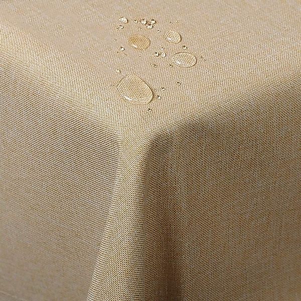Woltu Tischdecke, Tischdecke Tischtuch waschbar eckig,sand günstig online kaufen