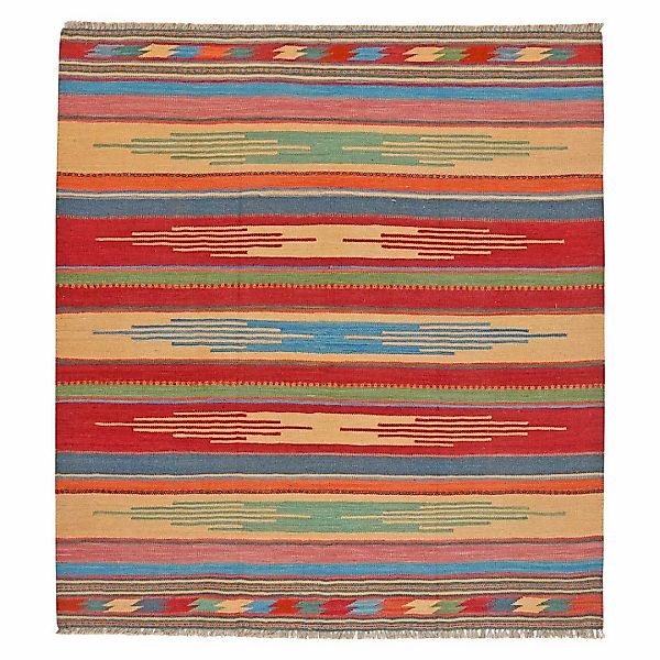 PersaTepp Teppich Kelim Gashgai bunt B/L: ca. 132x145 cm günstig online kaufen