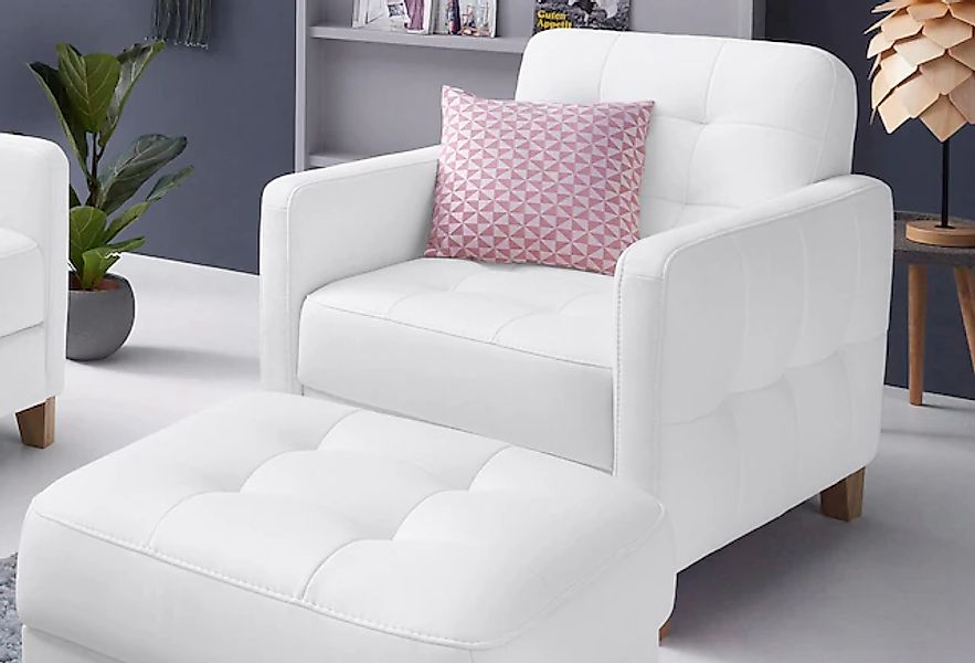 exxpo - sofa fashion Sessel »Elio, Loungesessel, aufwendige Detailverarbeit günstig online kaufen