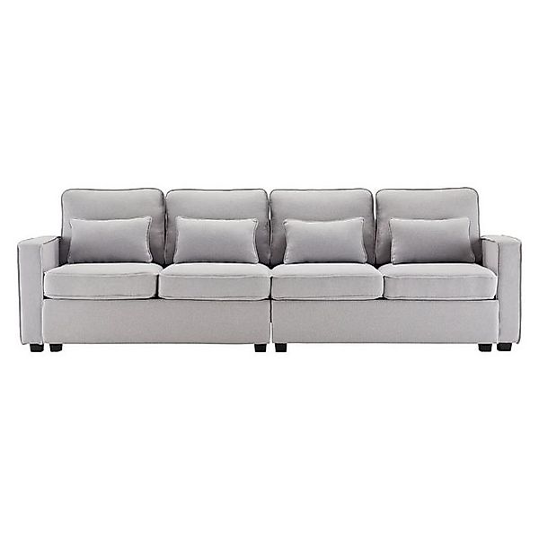 MAGOWA Sofa MAGO 4-Sitzer Sofa mit Armlehnentaschen & Kissen – modern & sch günstig online kaufen