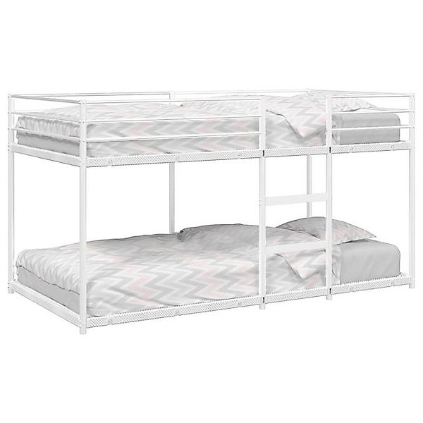 vidaXL Bett, Etagenbett ohne Matratze Weiß 100x190 cm Stahl günstig online kaufen