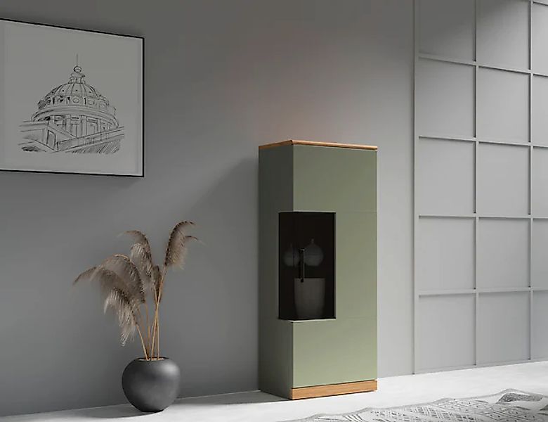 Home affaire Vitrine »Ribe,125cm hoch,4 Fächer,1Glasboden variabel einsetzb günstig online kaufen