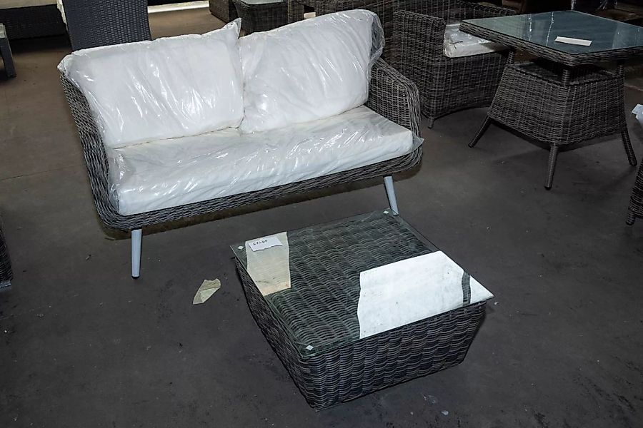 #HBM 2864: Sofa Skara 5mm + Hocker Mandal als Tisch-grau-meliert günstig online kaufen