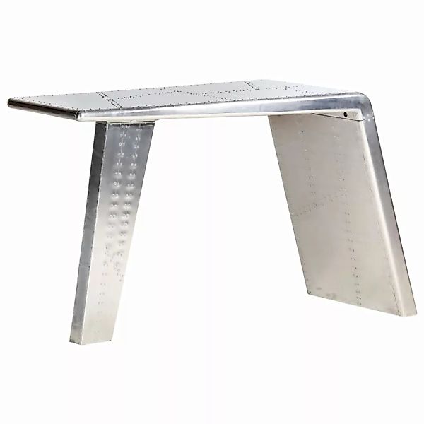 Schreibtisch Flugzeugflügel-optik Silbern 112x50x76 Cm Metall günstig online kaufen