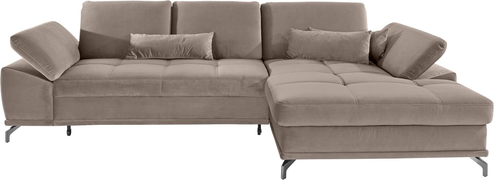 PLACES OF STYLE Ecksofa "Costello L-Form, B: 301 cm mit Sitztiefen-, Armtei günstig online kaufen