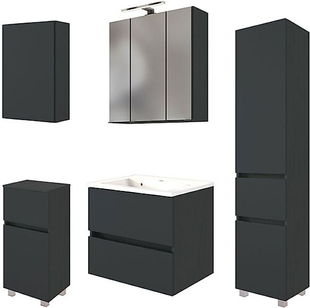 welltime Badmöbel-Set »Welltime Möbel Baabe Waschtisch-Set 3tlg. oder 5tlg. günstig online kaufen