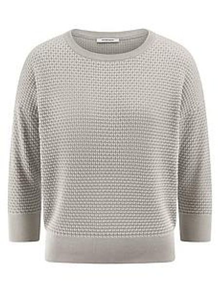 Rundhals-Pullover aus 100% SUPIMA-Baumwolle Peter Hahn grau günstig online kaufen