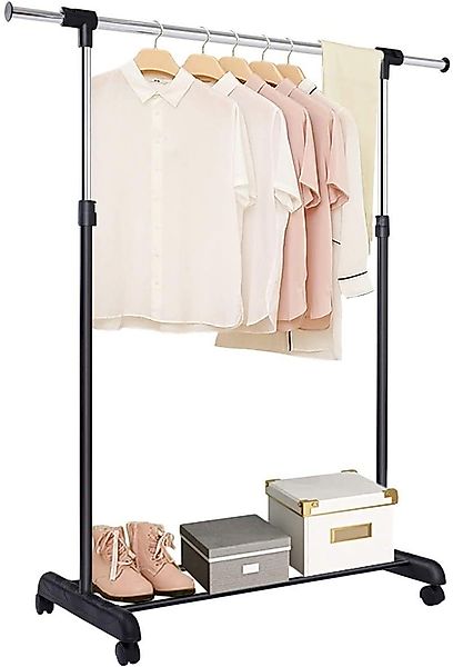COSTWAY Kleiderständer, mit Rollen, ausziehbar (84-140cm) günstig online kaufen