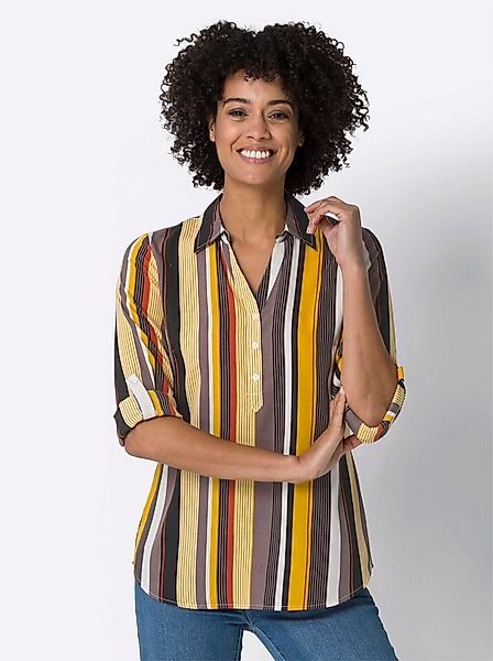 Sieh an! Klassische Bluse Streifenbluse Langarm günstig online kaufen