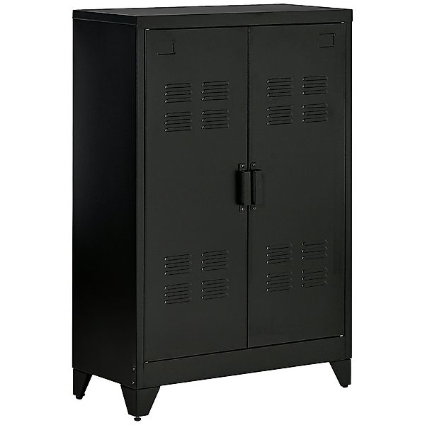 HOMCOM Sideboard Aktenschrank mit Lamellentüren (Aufbewahrungsschrank, günstig online kaufen