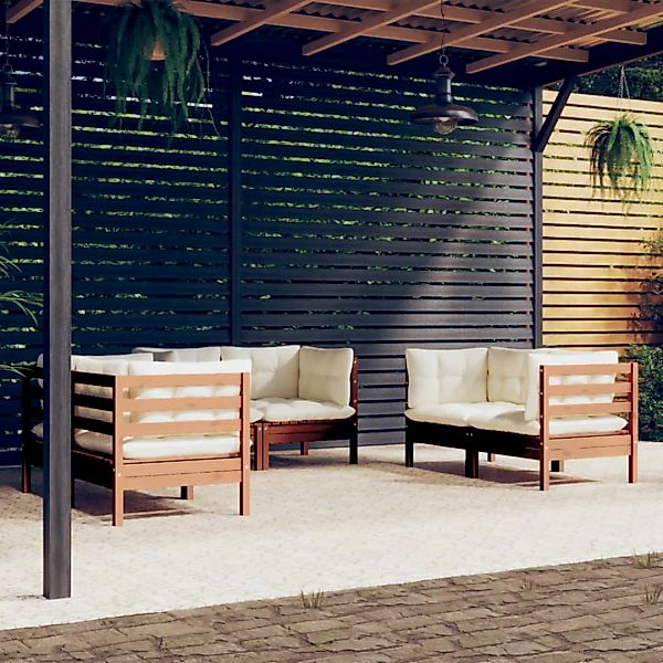 6-tlg. Garten-lounge-set Mit Kissen Massivholz Kiefer günstig online kaufen