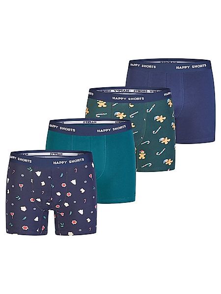 HAPPY SHORTS Boxer Christmas (4-St) Boxershorts, Unterhose, Boxerbriefs günstig online kaufen