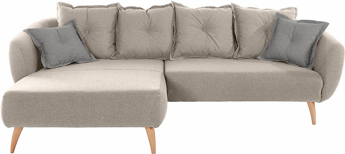 Home affaire Ecksofa "Baggio formschöne Polsterecke, bequem, Breite 277cm, günstig online kaufen