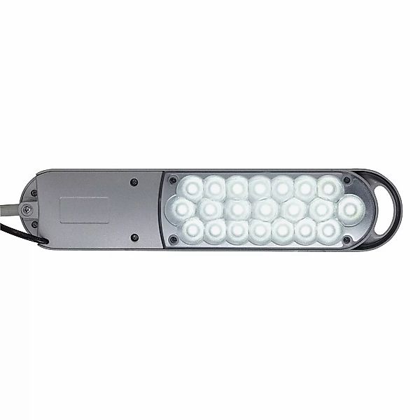 LED-Tischleuchte MAULatlantic, silber, Höhe 38 cm, Klemmfuß günstig online kaufen