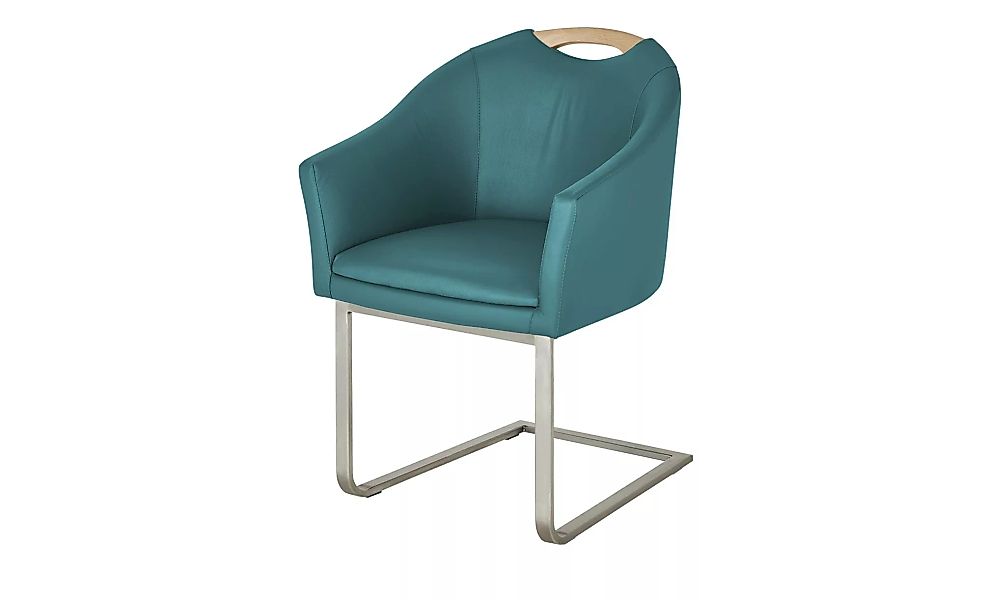 Wohnwert Leder-Schwingstuhl  Jalto - blau - 58 cm - 87 cm - 60 cm - Stühle günstig online kaufen