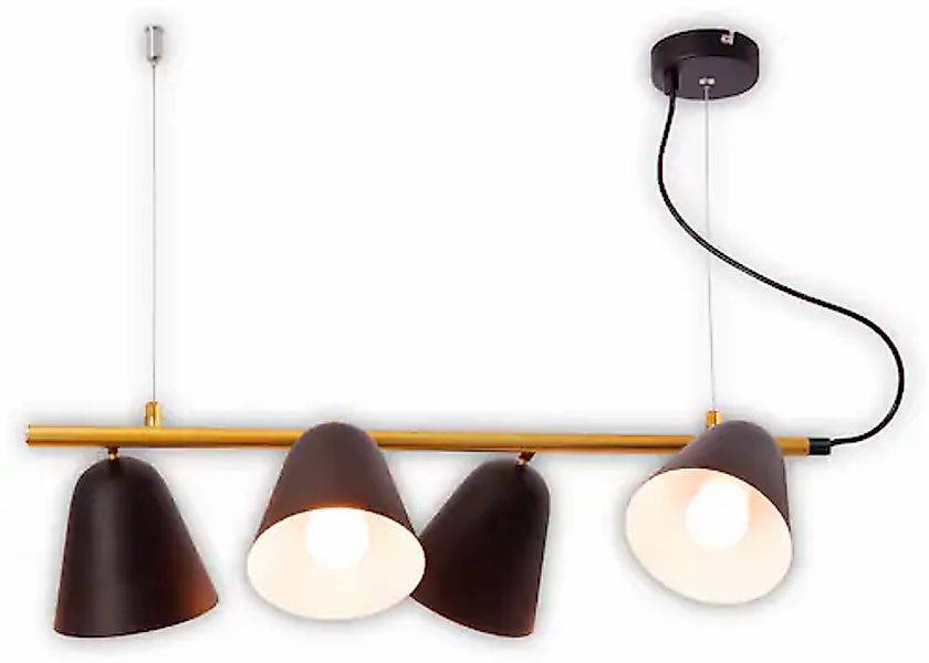 näve Pendelleuchte »Triton« E14 1 Stk. 4er, Schirme außen schwarz innen wei günstig online kaufen