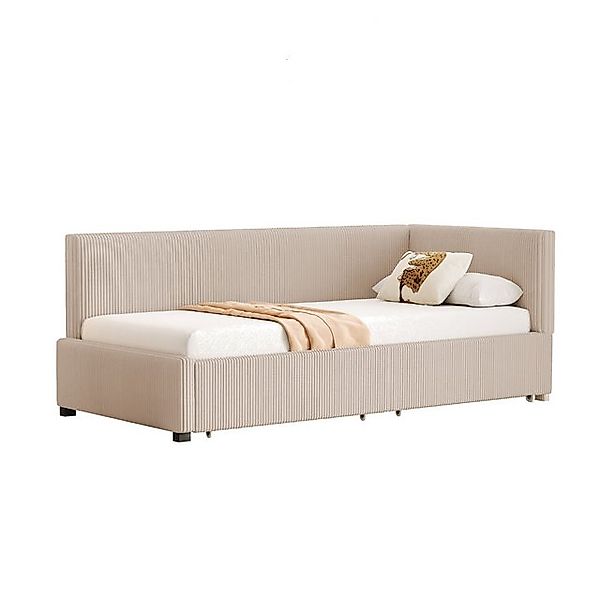 HAUSS SPOLE Schlafsofa 90x200 mit 2 großen Stauraumschubladen und Lattenros günstig online kaufen