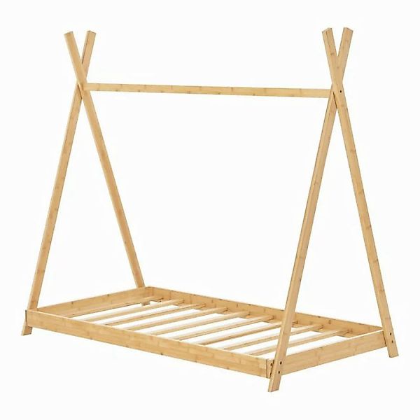 en.casa Kinderbett, »Vimpeli« Bambus ohne Matratze 70 x 140 cm günstig online kaufen