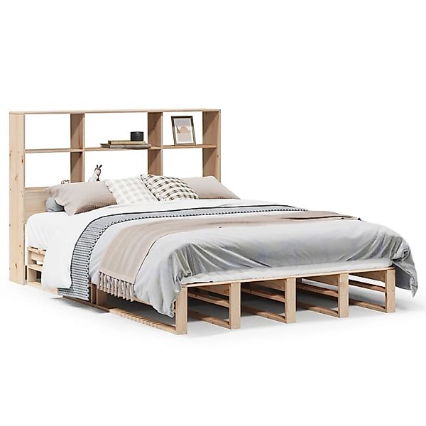 vidaXL Massivholzbett mit Regal ohne Matratze 120x200 cm 3323917 günstig online kaufen