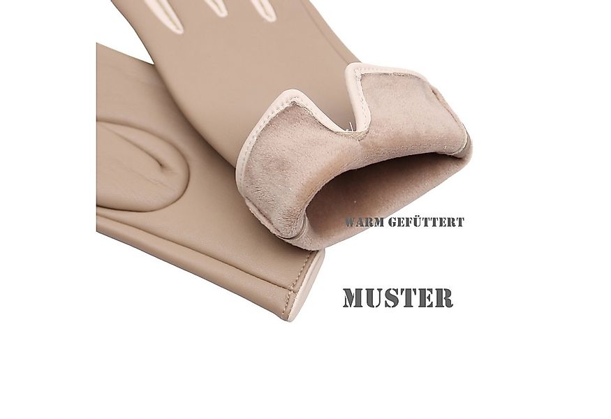 MIRROSI Lederhandschuhe Damen Touchscreen Handschuhe gefüttert Warm ONESIZE günstig online kaufen