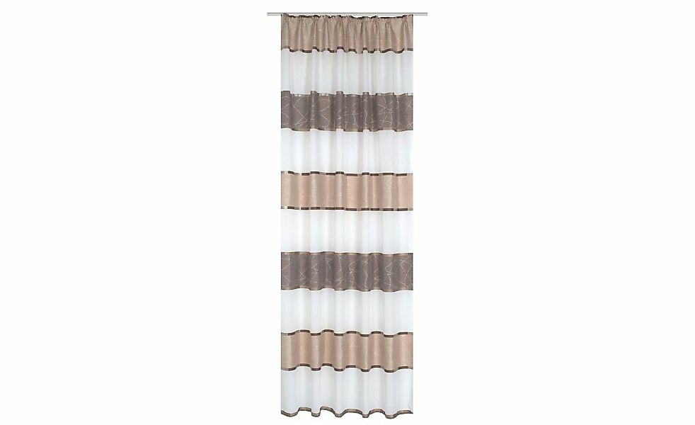 HOME Wohnideen Kräuselbandschal   ¦ braun ¦ Maße (cm): B: 140 H: 175 Gardin günstig online kaufen