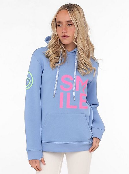 Zwillingsherz Hoodie "Alissa" Langarm, Kapuze, Neon-Details, Kordelzug, Fro günstig online kaufen