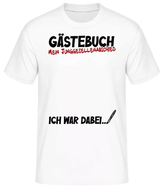 Junggesellenabschied JGA Gästebuch · Männer Basic T-Shirt günstig online kaufen