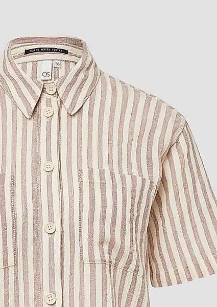 QS Kurzarmbluse Baumwollbluse mit aufgesetzten Taschen günstig online kaufen
