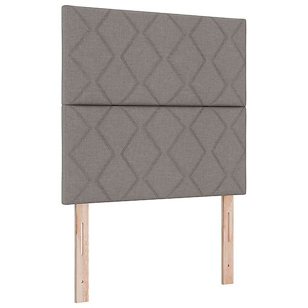 vidaXL Bett Boxspringbett mit Matratze Taupe 90x200 cm Stoff (1-tlg) günstig online kaufen
