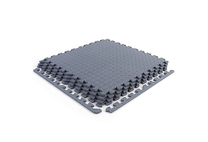 RAMROXX Bodenschutzmatte Riffelblech Puzzle Sportmatte Grau 61x61cm 10mm 4 günstig online kaufen