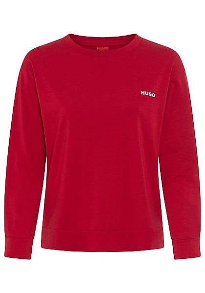 HUGO Langarmshirt regular fit, Rundhals, kontrastfarbener günstig online kaufen
