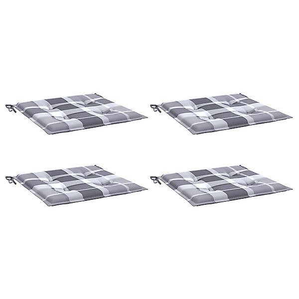 vidaXL Sitzauflage Gartenstuhl-Kissen 4 Stk. Grau günstig online kaufen