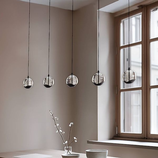 Lucande LED-Pendellampe Hayley, schwarz, 5-fl., länglich günstig online kaufen