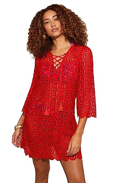 Love & Roses Strandkleid Love & Roses gehäkelter Kaftan mit Bindedetail (1- günstig online kaufen