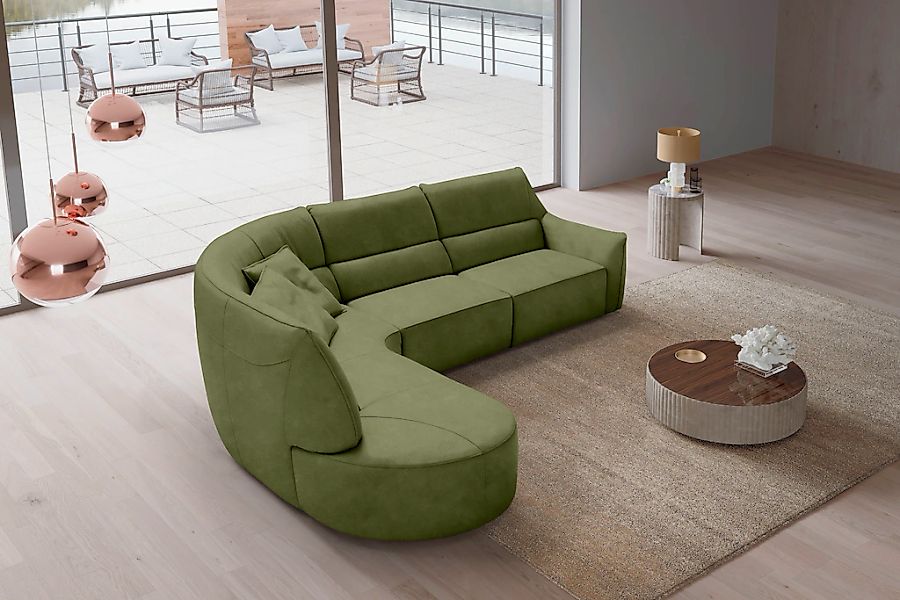 Egoitaliano Ecksofa "Puffy, extravagant & edel, Retro Designsofa, hoher Sit günstig online kaufen