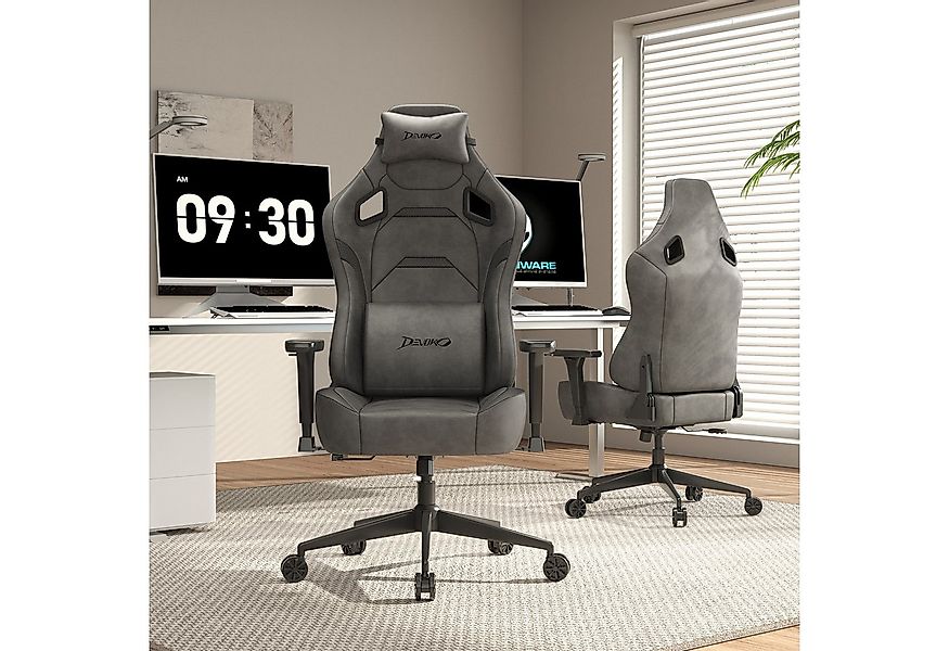 Devoko Gaming-Stuhl Luxuriöser Wildlederimitat,Ergonomisch & Großzügigem Si günstig online kaufen
