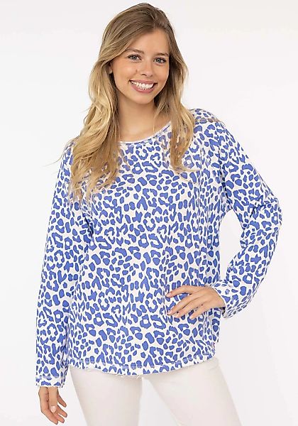 Zwillingsherz Sweater "Leo allover" mit animalischem Printdesign günstig online kaufen