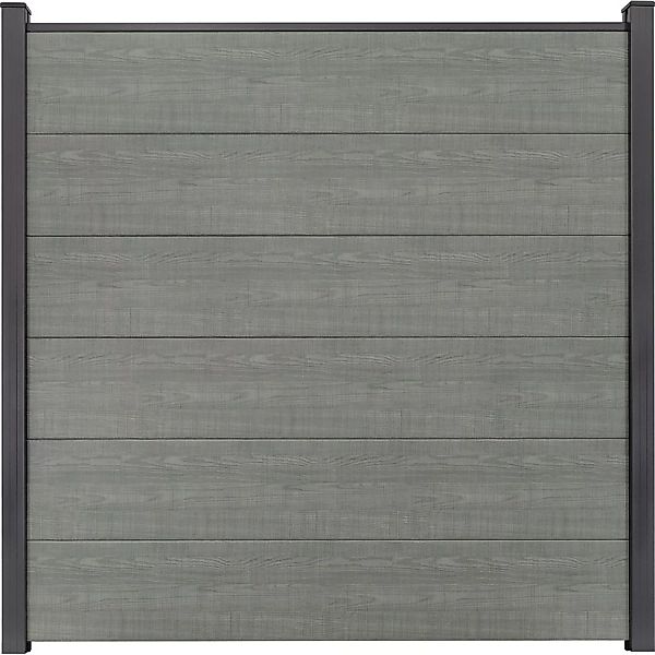 GroJa BasicLine Stecksystem Komplettset 180 x 180 cm Grey Ash Cut Grau günstig online kaufen