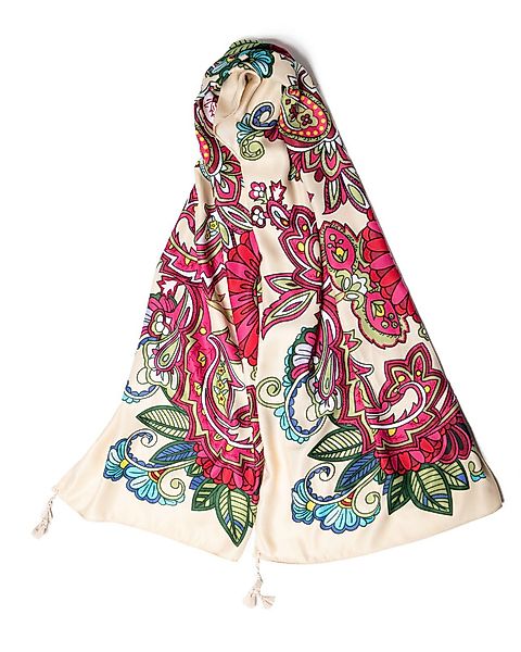 MayTree Modeschal Strandtuch Damen mit Blumendruck günstig online kaufen