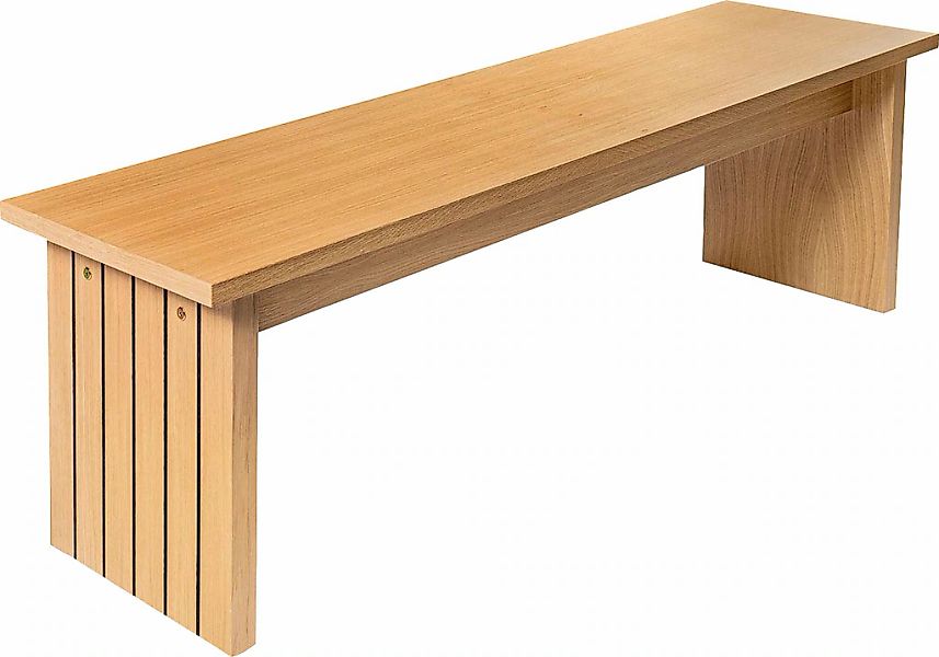 Woodman Bank "Stripe" im skandinavian Design, Holzfurnier aus Eiche, FSC-ze günstig online kaufen