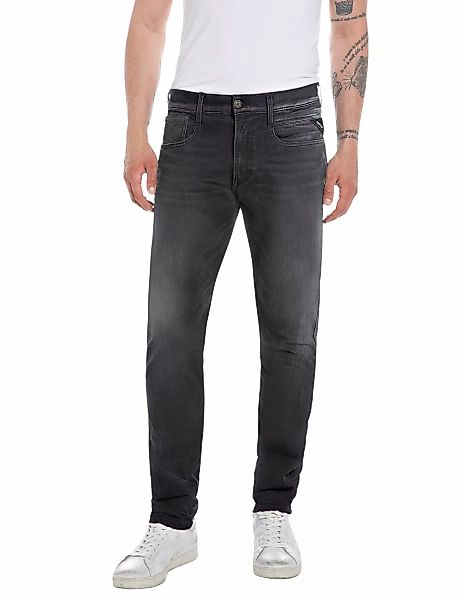 Replay Herren Jeans ANBASS - Slim Fit - Schwarz - Black Denim günstig online kaufen